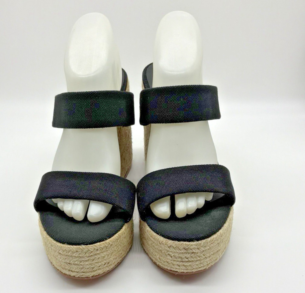 Smash Luna Womens Open Toe Two-Strap Wedge Sandals Black Size 12